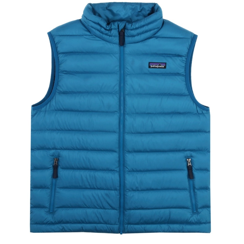 Patagonia Kids Teal Blue Quilted Puffer Vest